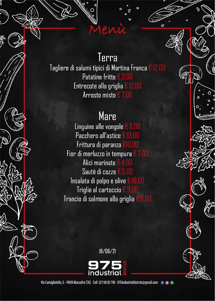 Menu_975 Industrial Bistrot_Massafra_image_3