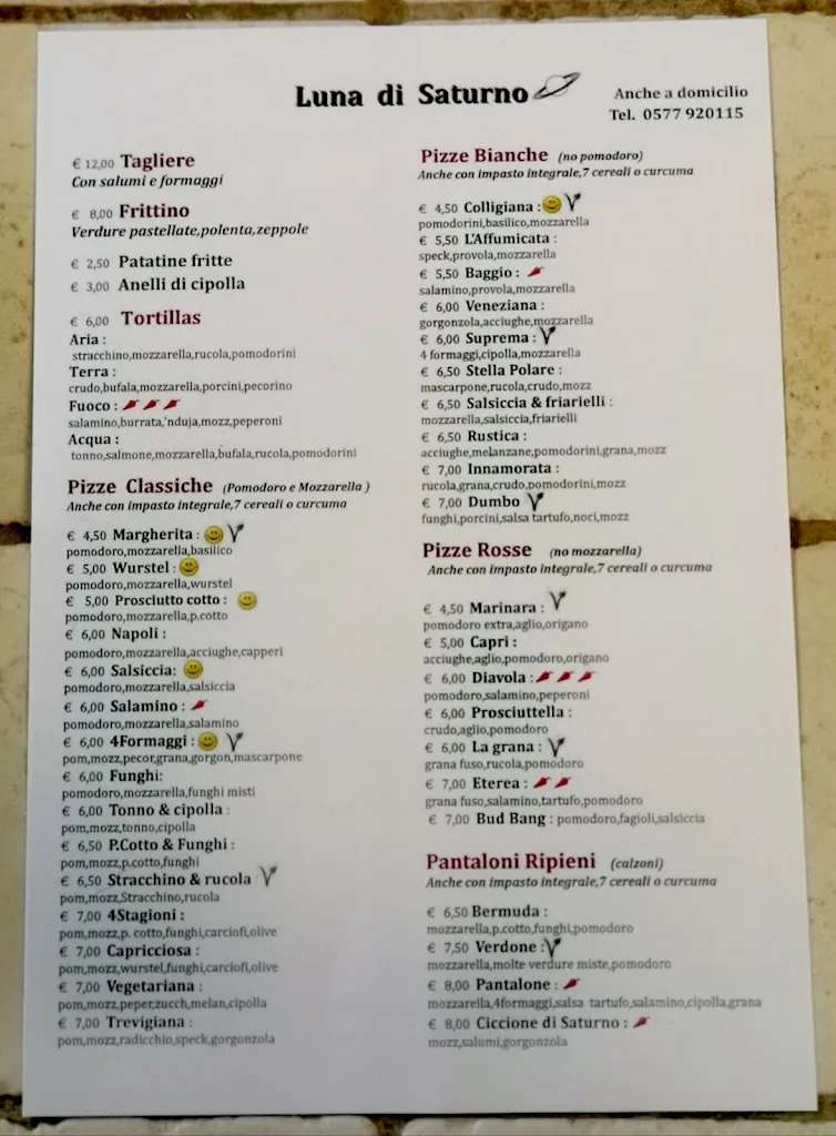 Menu_Pizzeria Birroteca Luna di Saturno_Colle di Val d'Elsa_image_1