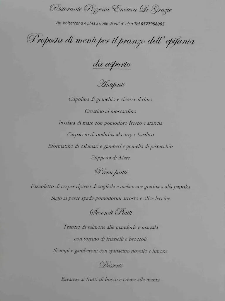 Menu_Pizzeria Ristorante Enoteca Le Grazie_Colle di Val d'Elsa_immagine_2