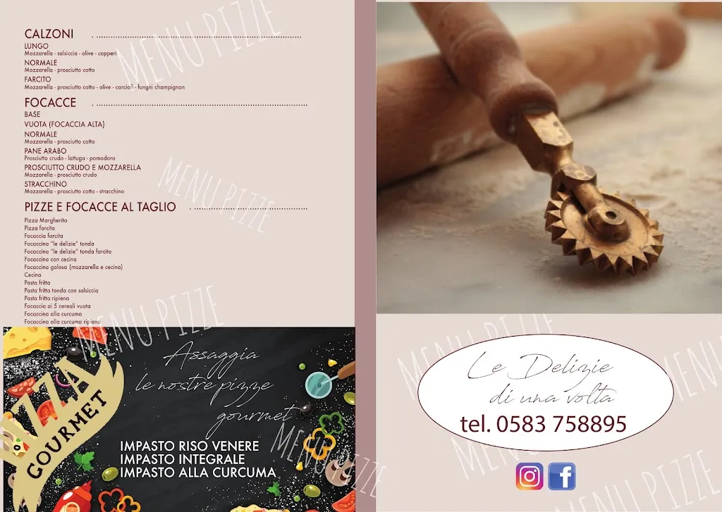 Menu_Le delizie di una volta - Gastronomia, Rosticceria e Pizzeria_Fornaci di Barga_immagine_2