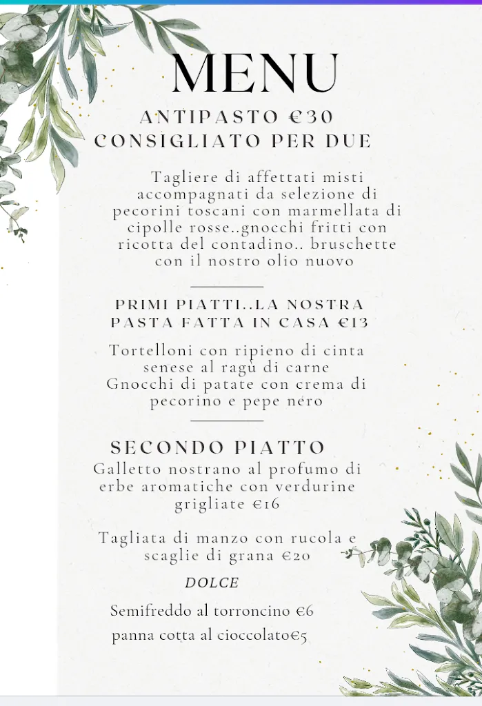 Menu_Le cantine Home Restaurant_Fosciandora_image_1