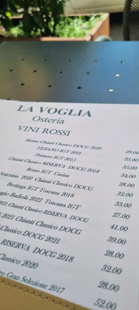 Menu_La voglia Osteria_Gaiole in Chianti_immagine_2