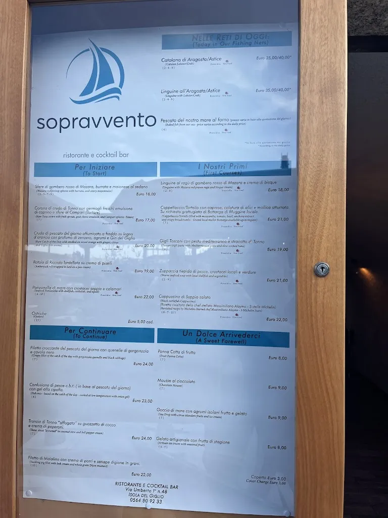 Menü_Sopravvento_Giglio Castello_Bild_1