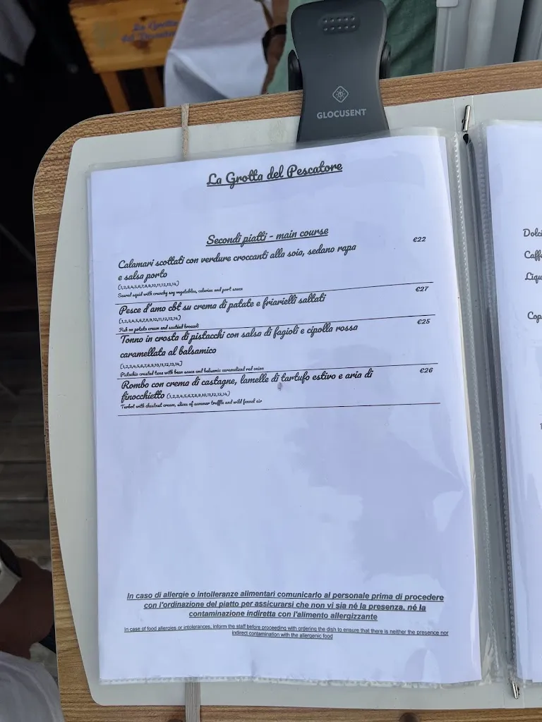 Menu_La grotta del pescatore,ristorante l angolo di Napoli_Giglio Castello_image_2