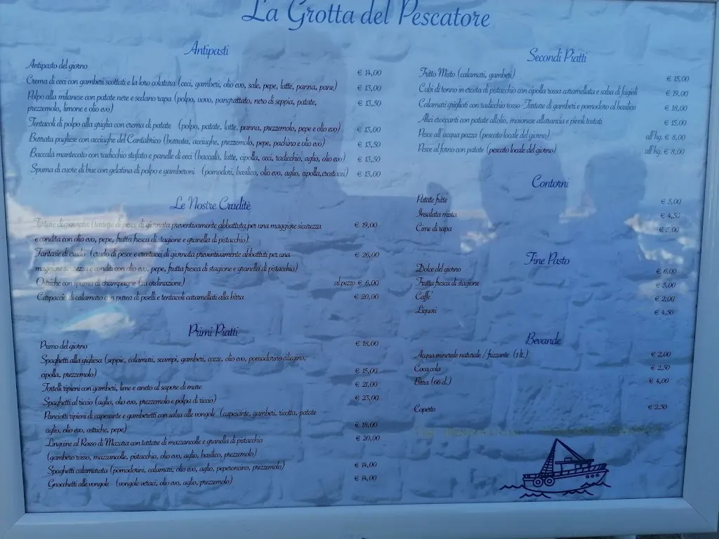 Menu_La grotta del pescatore,ristorante l angolo di Napoli_Giglio Castello_image_3