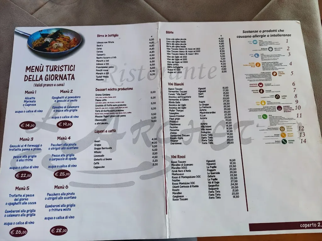 Menü_L'archetto_Giglio Castello_Bild_2