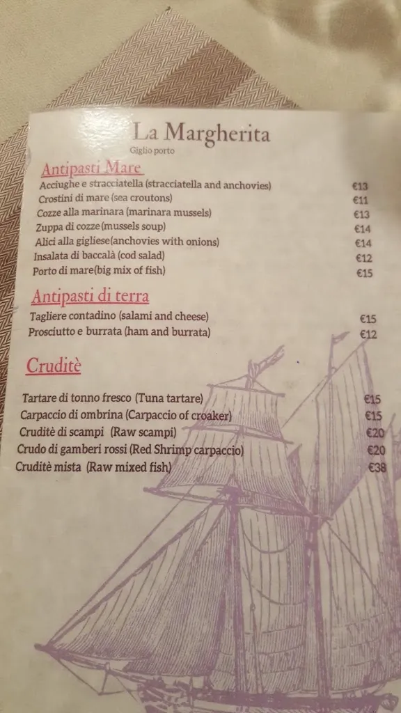 Menu_Ristorante La Margherita Isola del Giglio_Giglio Castello_image_3