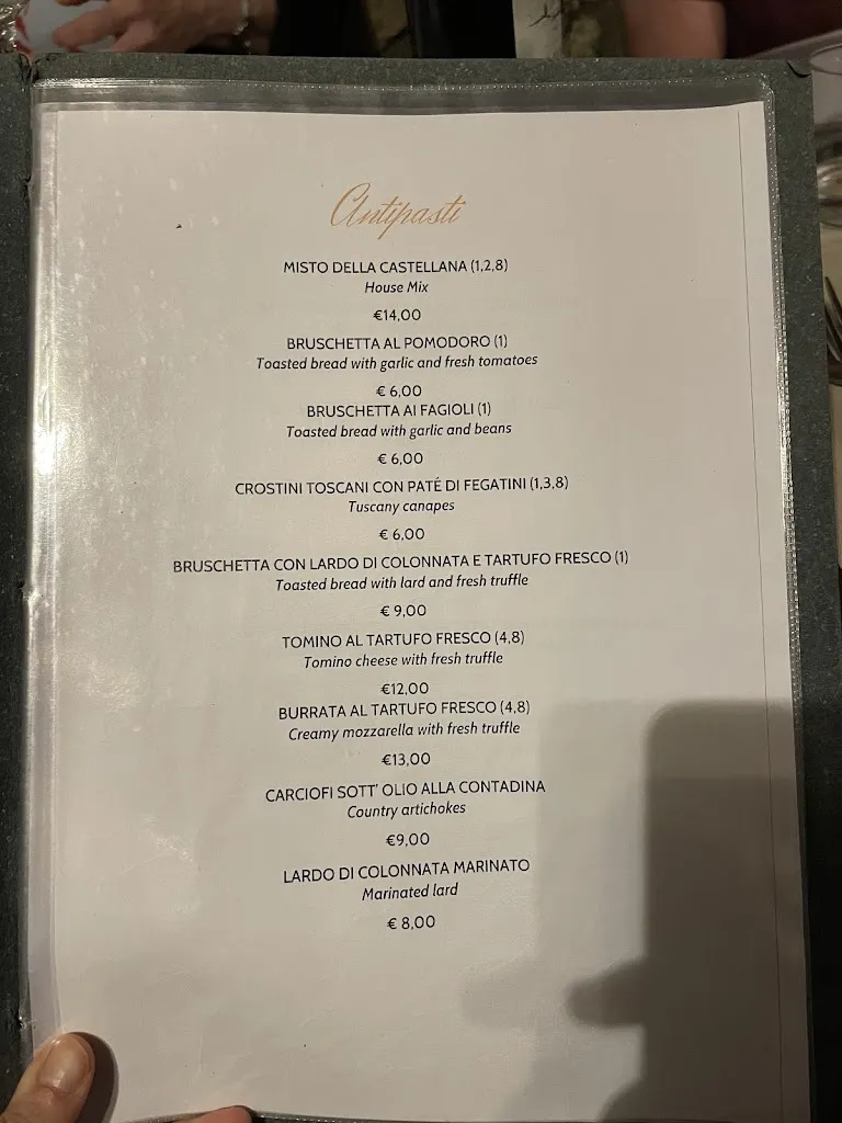 Menu_La Castellana_Greve in Chianti_image_1