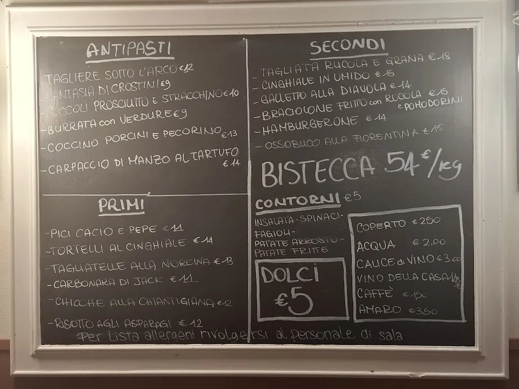 Menu_Ristorante Trattoria Sotto L' Arco_Greve in Chianti_immagine_1