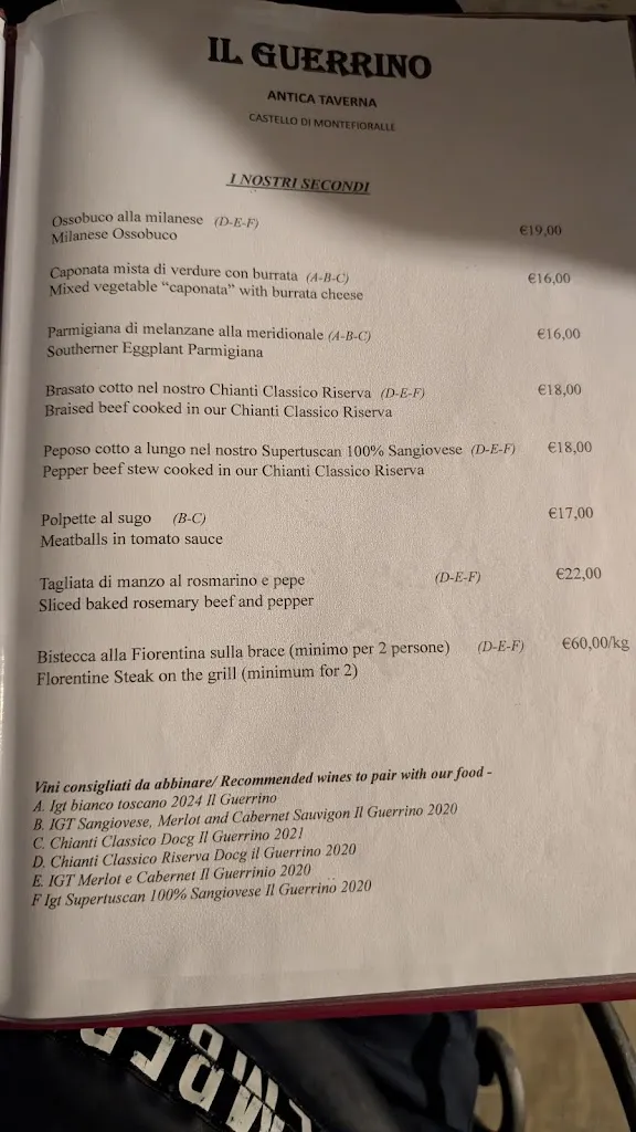 Menu_Antica trattoria Il Guerrino_Greve in Chianti_image_1