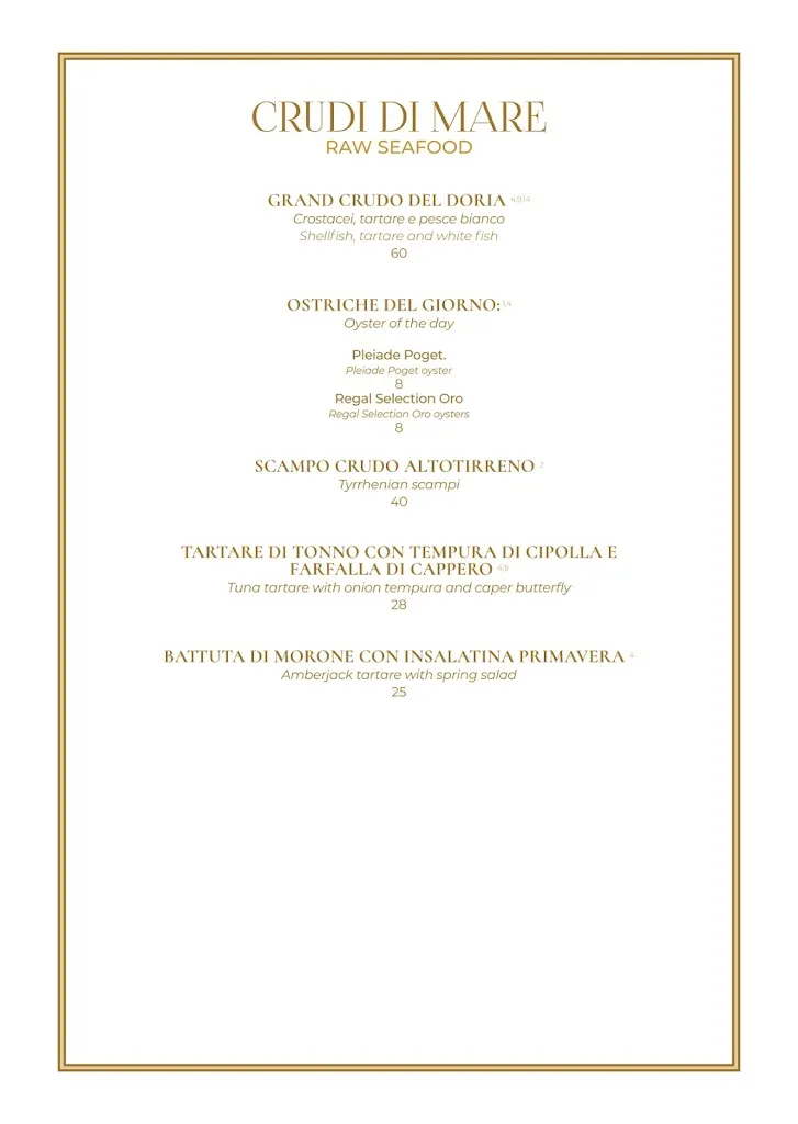 Menu_Doria - Ristorante Forte dei Marmi_Forte dei Marmi_image_4