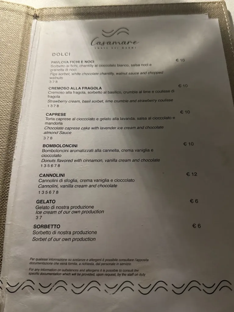 Menu_Casamare_Forte dei Marmi_image_1