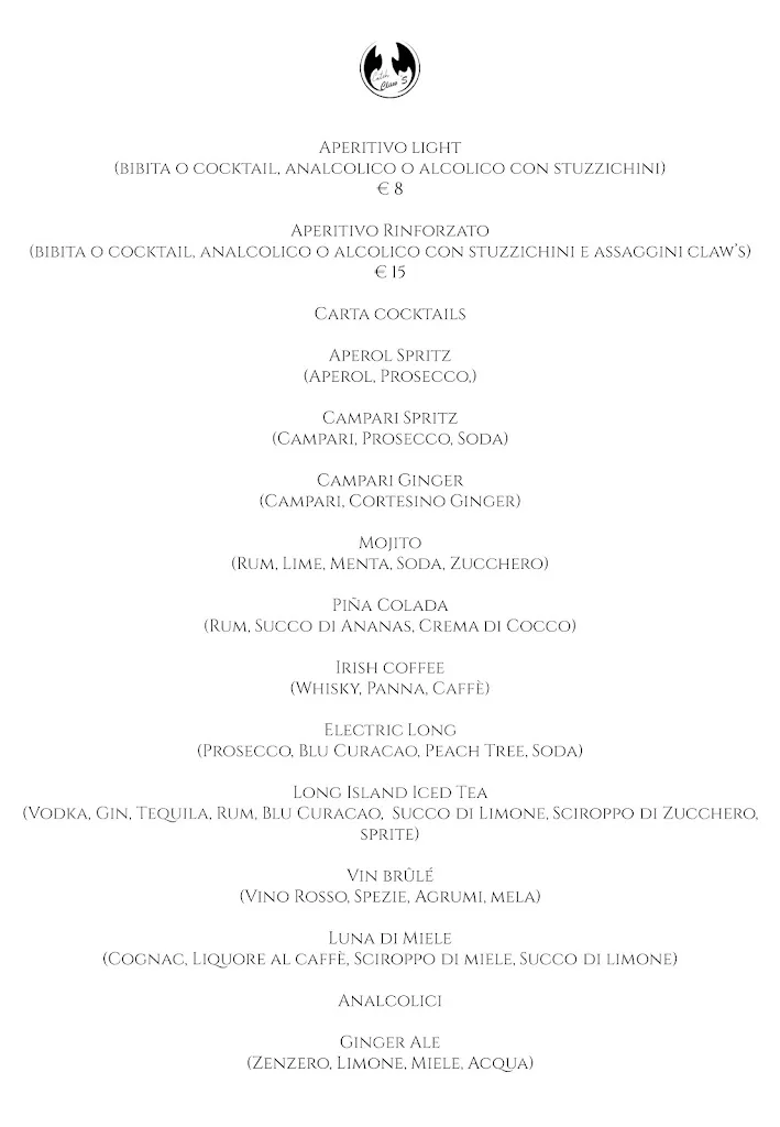 Menu_Catch Claw's_Forte dei Marmi_image_3