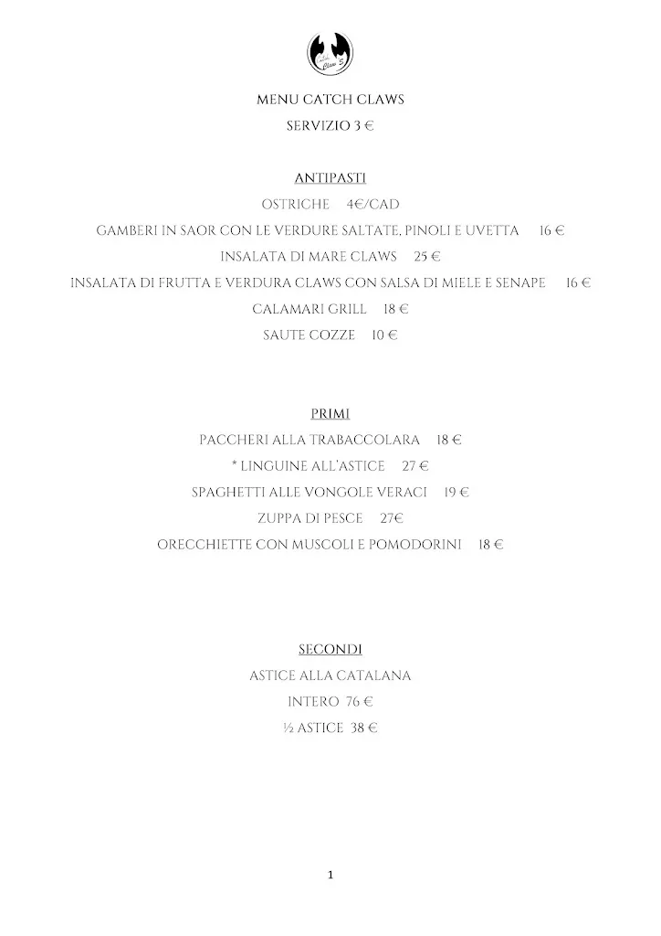 Menu_Catch Claw's_Forte dei Marmi_image_4