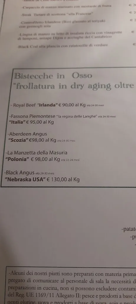 Menü_Aria Steakhouse_Forte dei Marmi_Bild_2