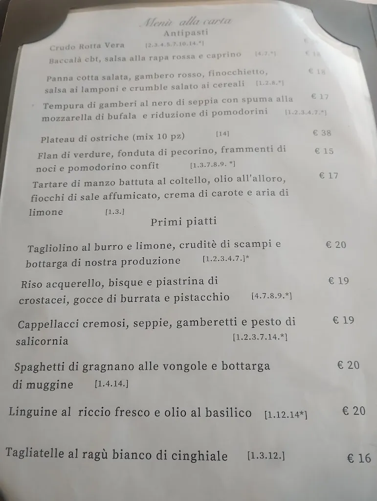 Menu_Rotta vera 42°_Follonica_imagen_1