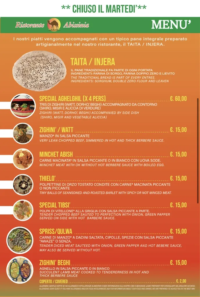 Menü_Ristorante abissinia_Follonica_Bild_1