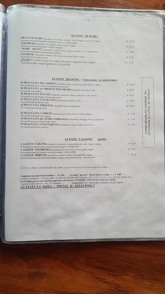 Menu_Ristorante Pizzeria 