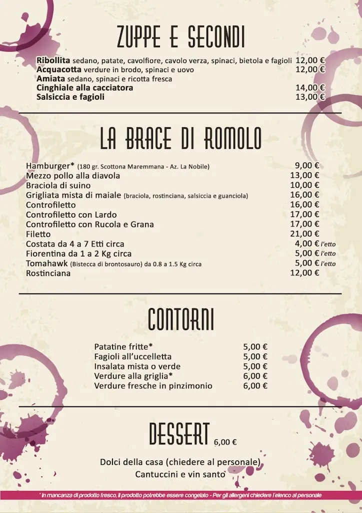 Menu_Vineria Da Romolo_Grosseto_image_2