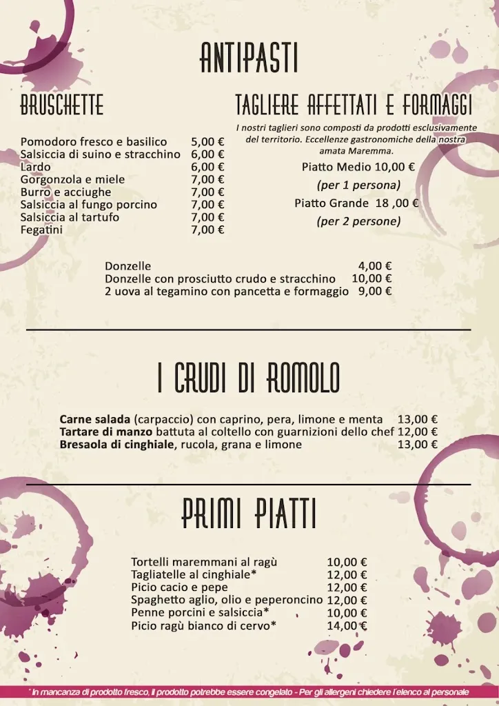 Menu_Vineria Da Romolo_Grosseto_image_4