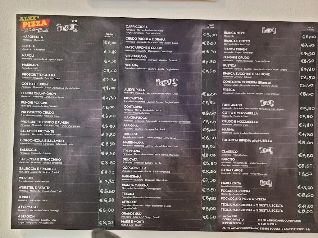 Menu_Alex'S Pizza_Larciano_image_1
