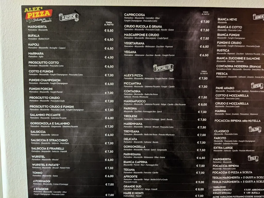 Menu_Alex'S Pizza_Larciano_image_4