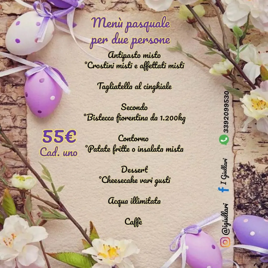 Menü_Ristorante Pizzeria Pinseria I Giullari_Londa_Bild_1