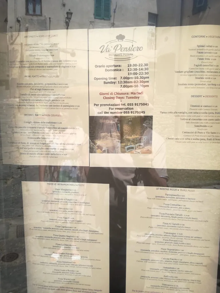 Menu_Ristorante Pizzeria Và Pensiero_Loro Ciuffenna_image_1