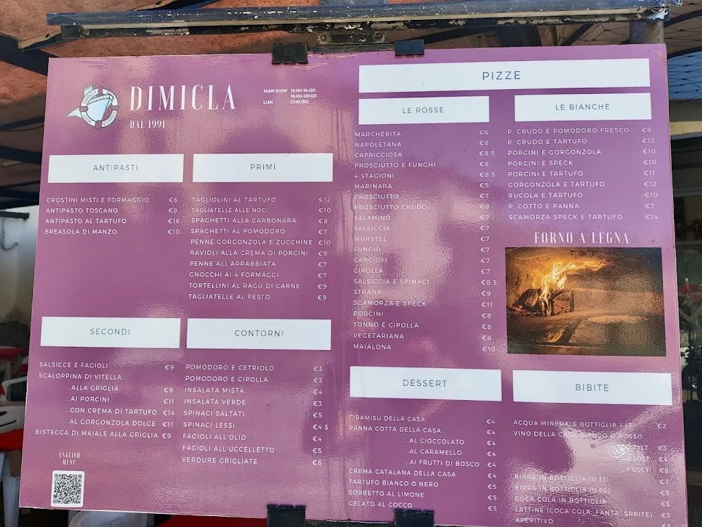 Menü_Pizzeria Dimicla_Loro Ciuffenna_Bild_2