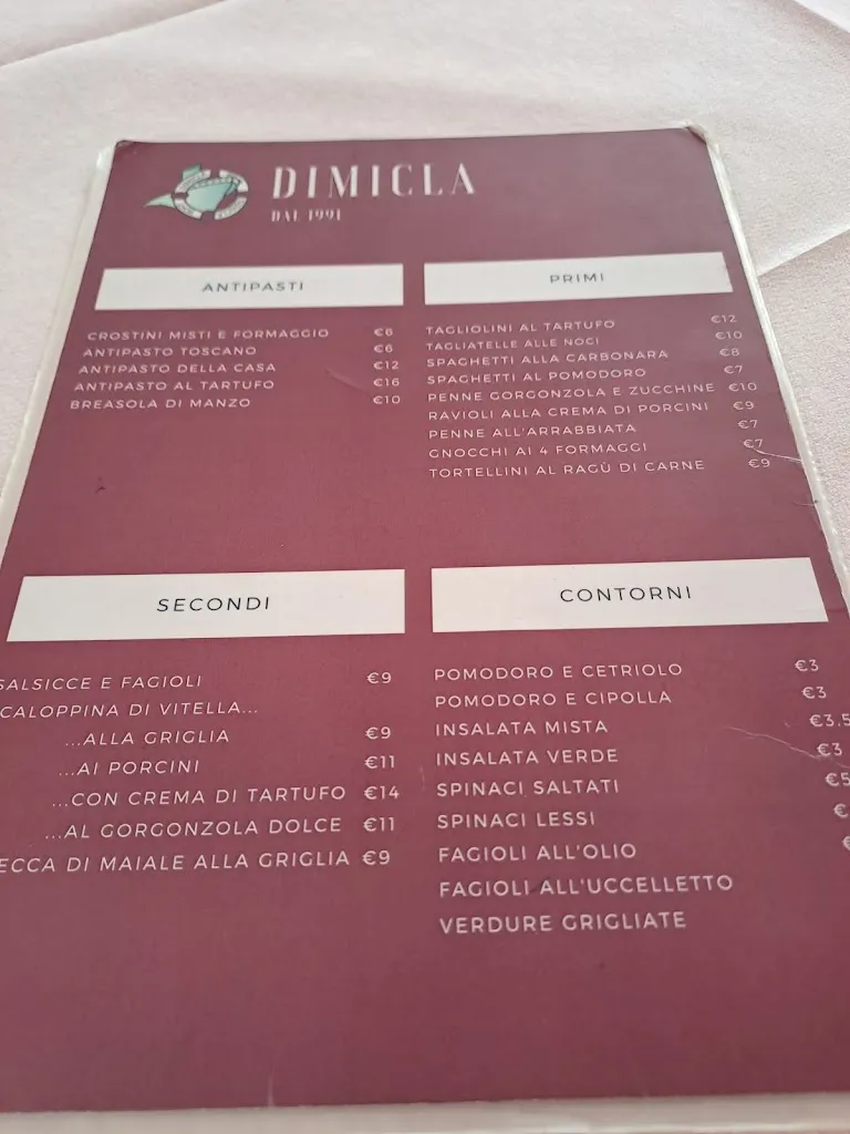 Menü_Pizzeria Dimicla_Loro Ciuffenna_Bild_4