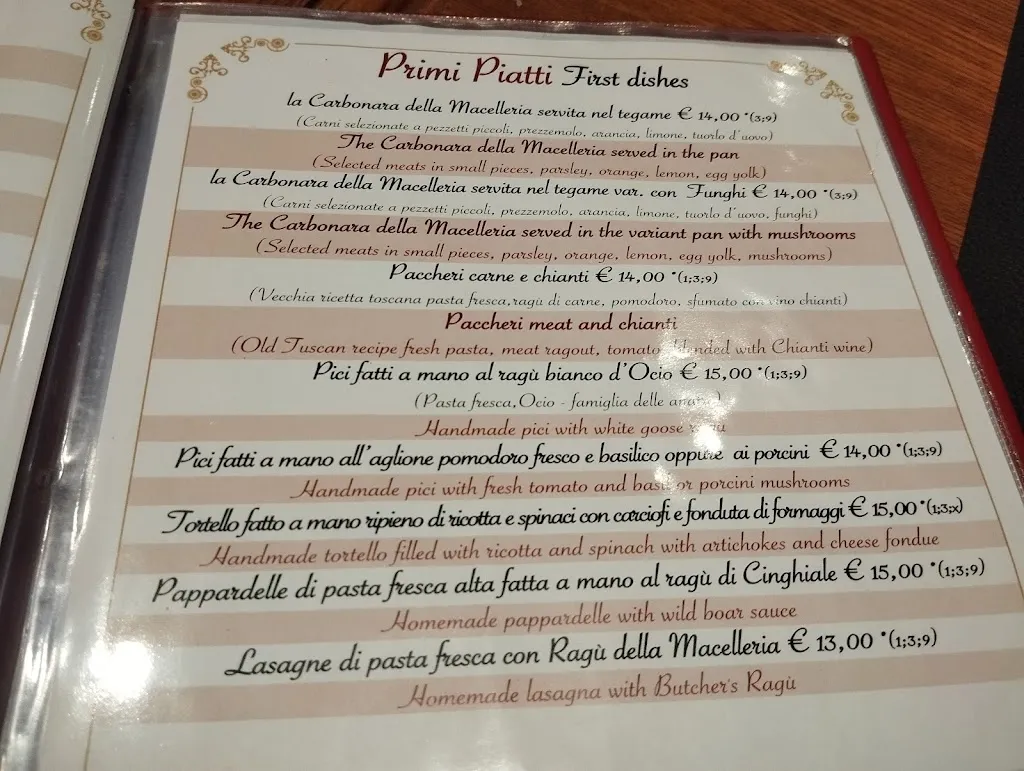 Menu_Ristorante Macelleria Giaccherini da Maria_Loro Ciuffenna_immagine_1