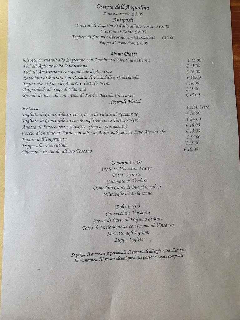 Menu_Osteria de l'Acquolina_Loro Ciuffenna_immagine_1