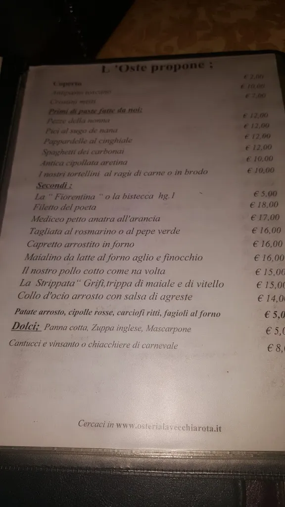 Menu_Ristorante Osteria La Vecchia Rota_Marciano della Chiana_image_1