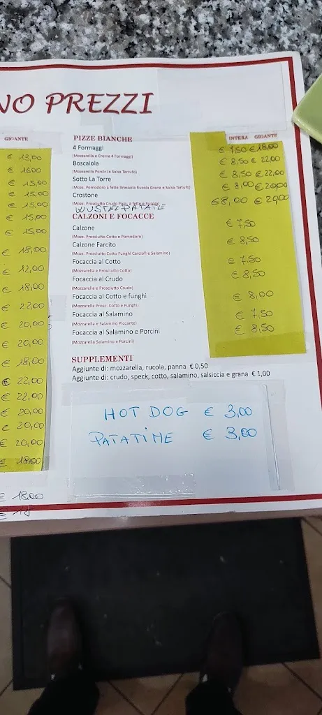 Menu_Pizzeria Sotto la Torre Arezzo_Marciano della Chiana_image_1