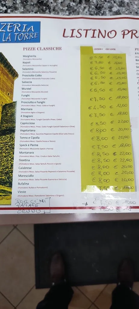 Menu_Pizzeria Sotto la Torre Arezzo_Marciano della Chiana_image_2