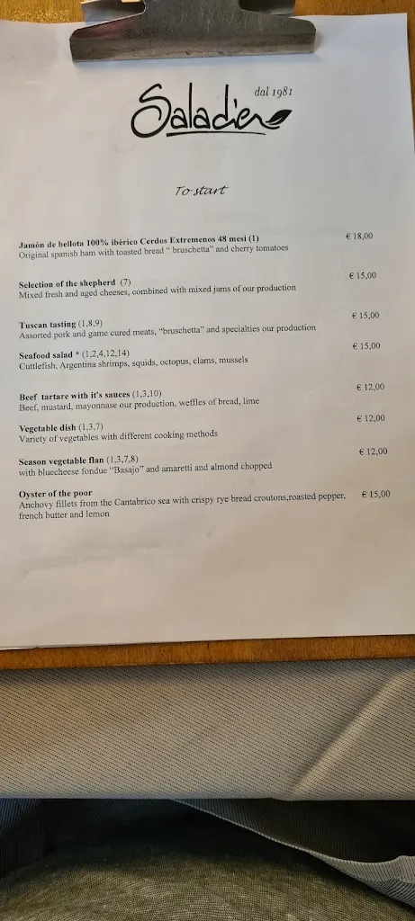 Menu_Saladier Vinci - La Trattoria dell'Ortolano_Marcignana_immagine_1