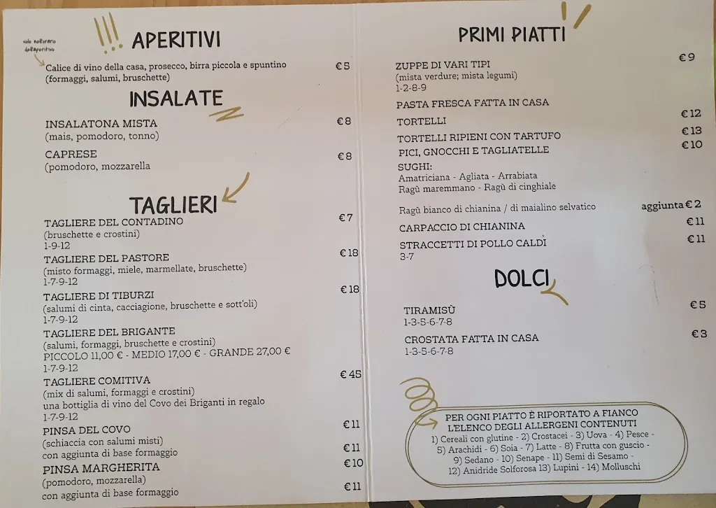 Menu_Il Covo dei Briganti a Manciano_Manciano_image_1