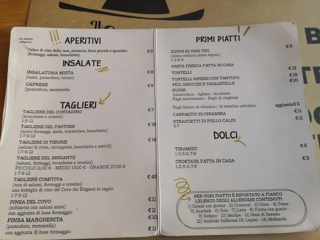 Menu_Il Covo dei Briganti a Manciano_Manciano_image_2
