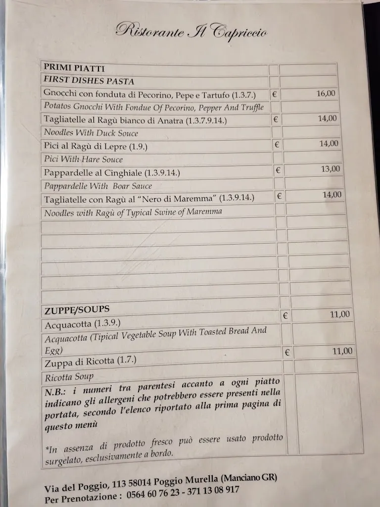 Menu_Ristorante Il Capriccio_Manciano_image_1