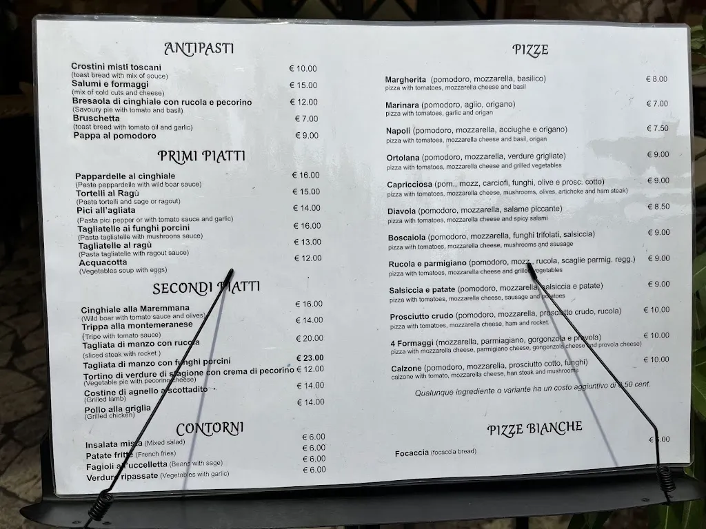 Menu_Trattoria Pizzeria Il Nibbio_Manciano_immagine_1