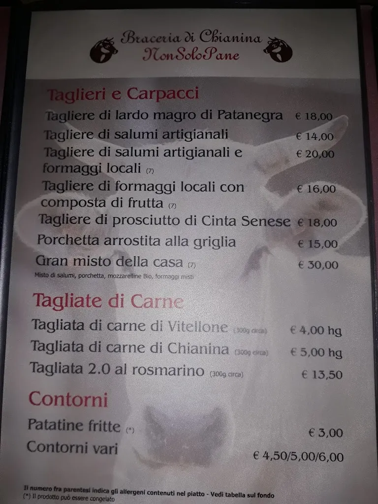 Menu_Non solo pane braceria- ex Norcineria Macelleria_Manciano_image_3