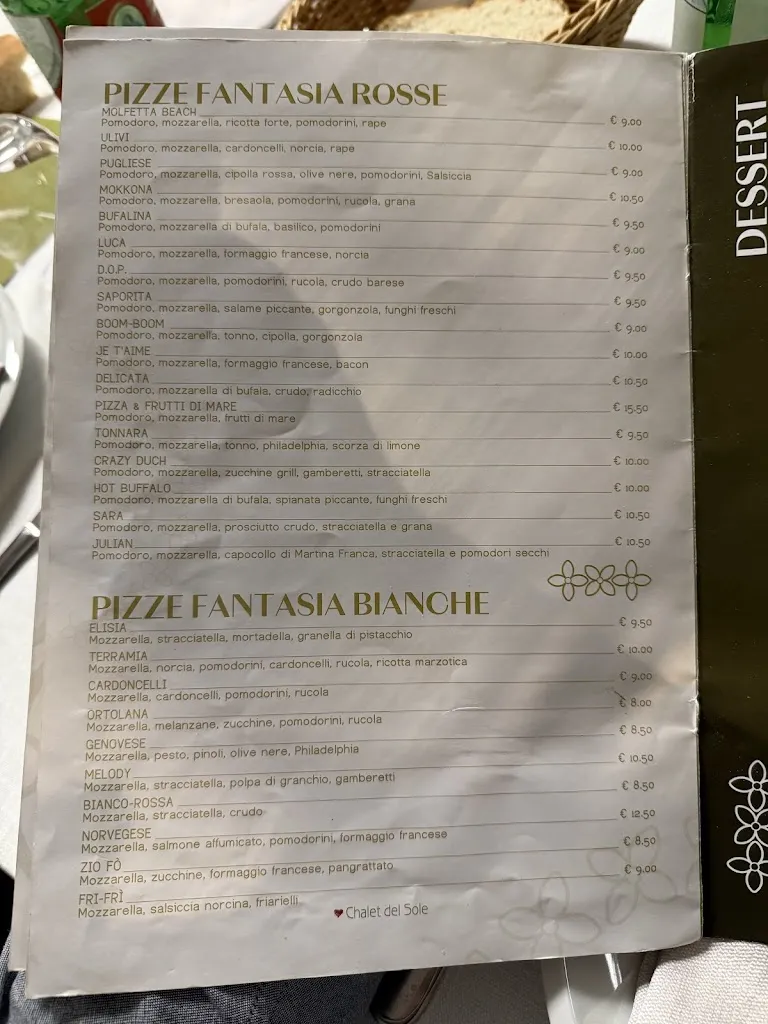 Menu_Ristorante Chalet del Sole molfetta_Molfetta_image_1