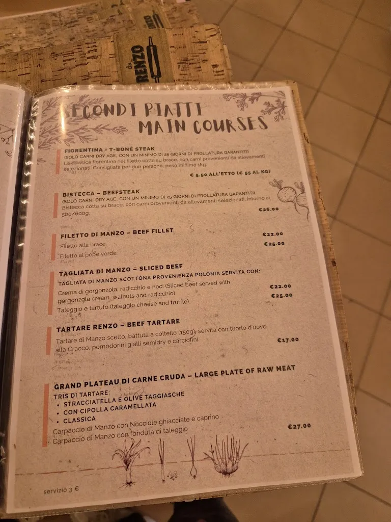 Menu_Ristorante Pizzeria Da Renzo - Bistecca - Giropizza - Comunioni - KM Zero - Pasta Fresca - Grigliate - Massarosa_Massarosa_image_1