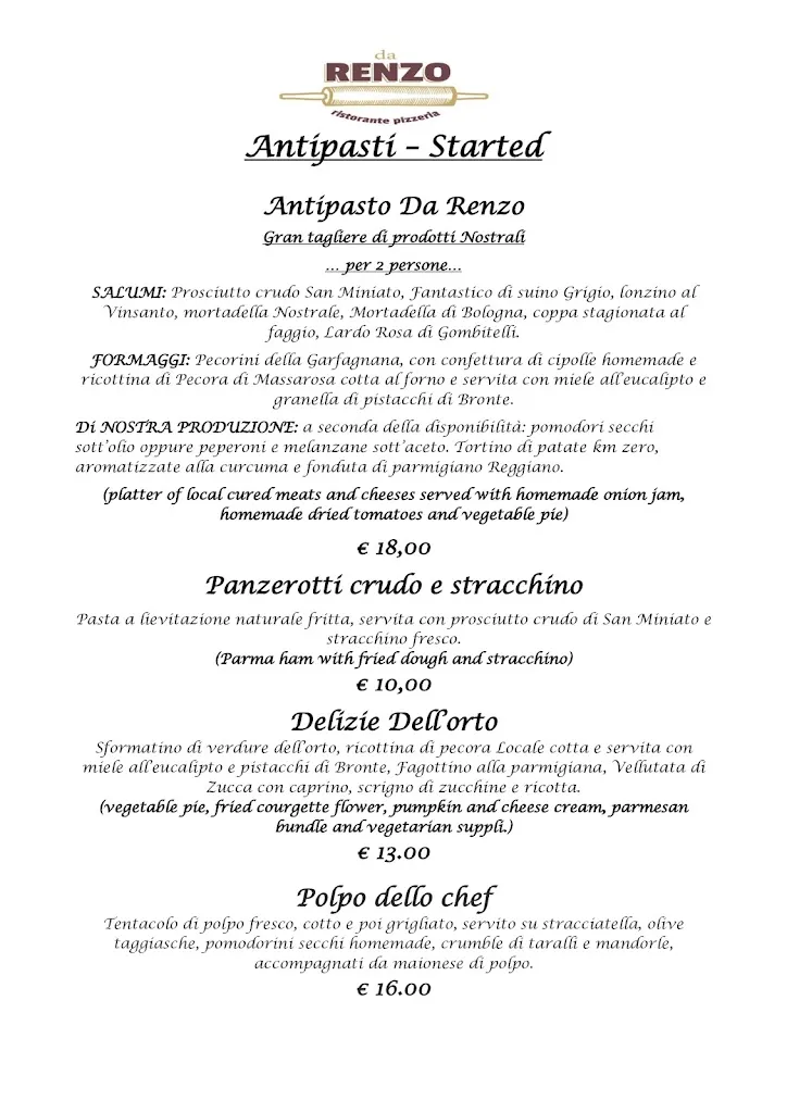 Menu_Ristorante Pizzeria Da Renzo - Bistecca - Giropizza - Comunioni - KM Zero - Pasta Fresca - Grigliate - Massarosa_Massarosa_image_4