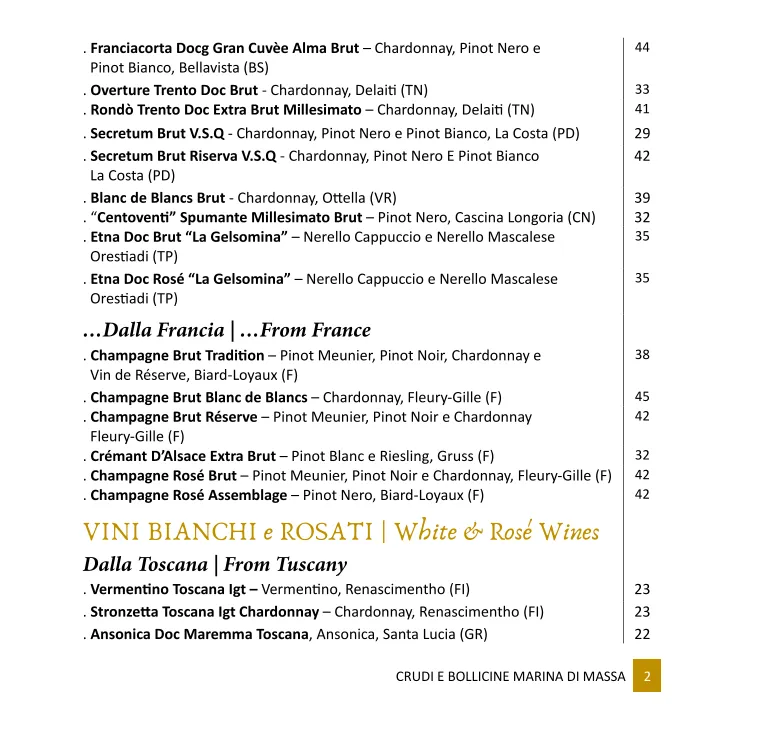 Menu_Crudi e Bollicine Marina di Massa_Marina di Massa_image_1