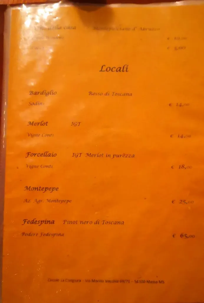 Menu_La Congiura Bisteccheria_Marina di Massa_image_1