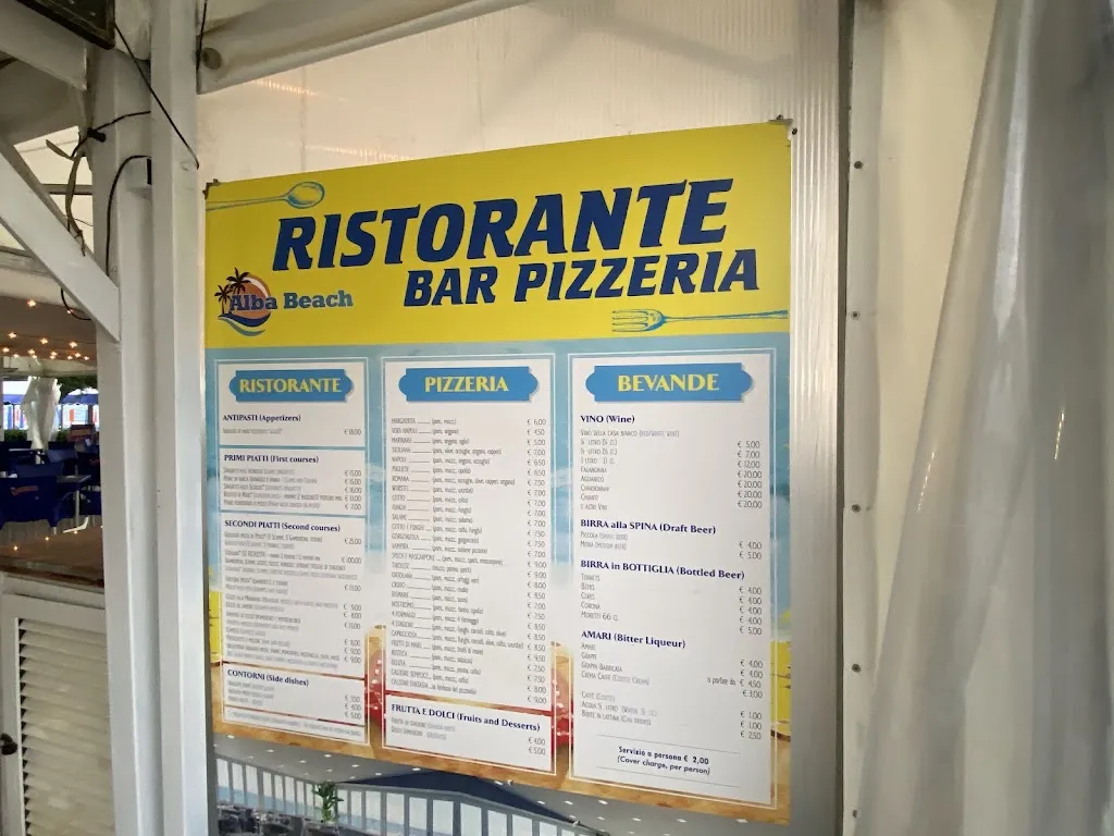 Menu_Alba Beach_Marina di Massa_image_1