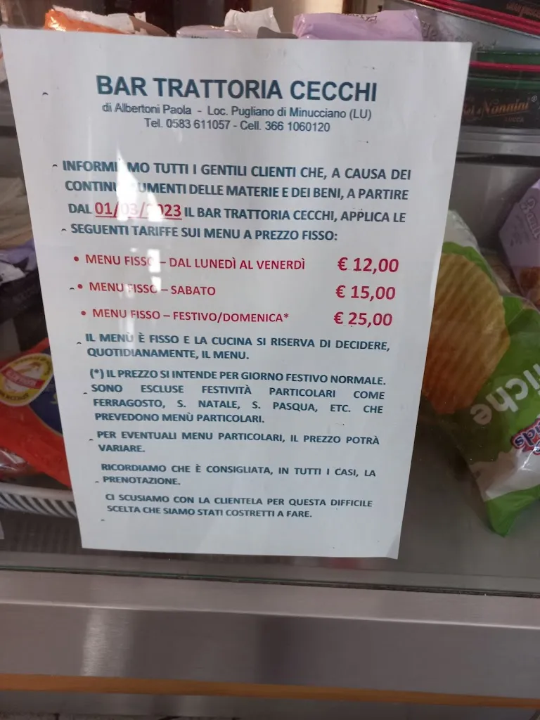 Menü_Bar Trattoria Cecchi_Minucciano_Bild_1