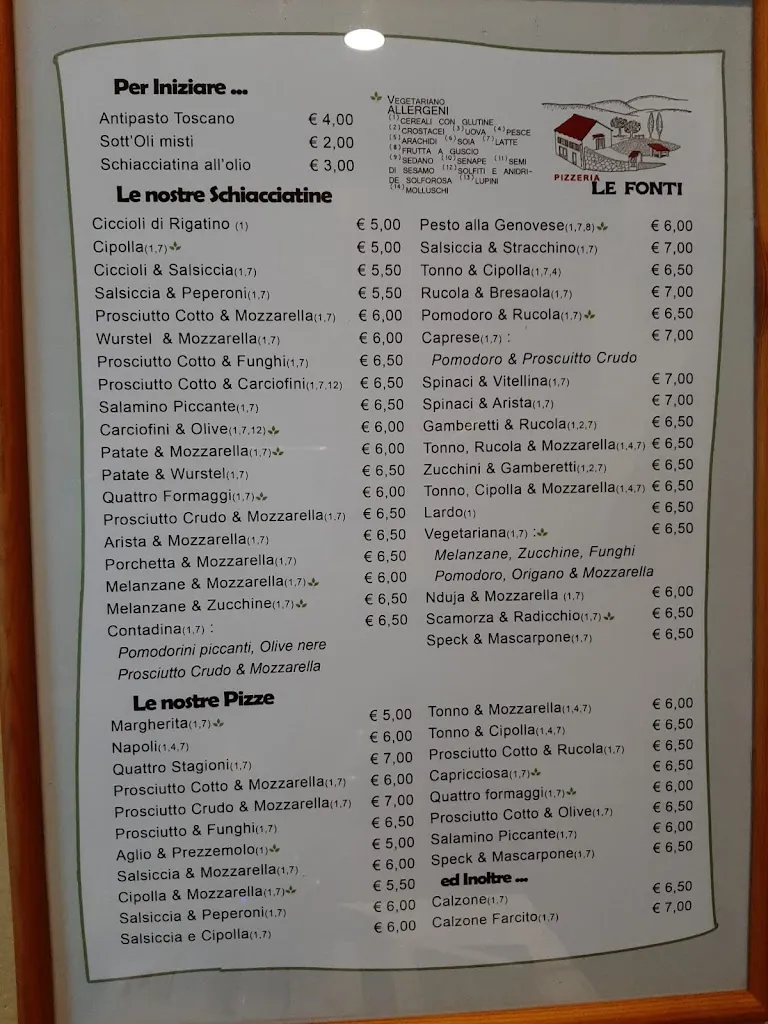 Menu_Pizzeria schiacciatine 