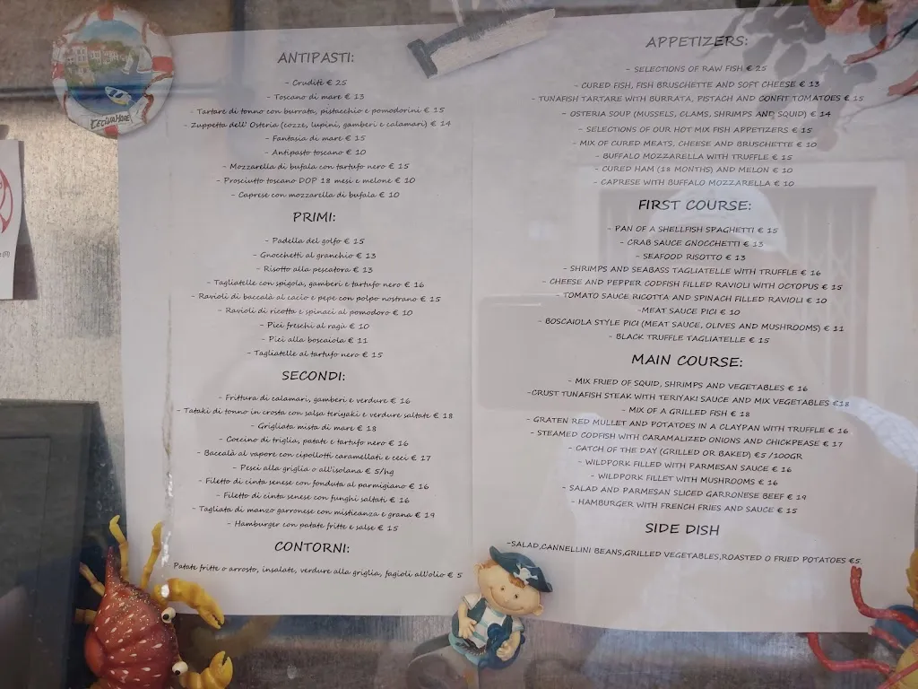 Menu_Osteria del Pesce Rosso - Ristorante di pesce_Montaione_image_1